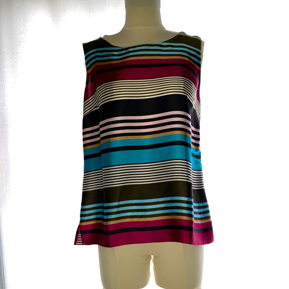 Talbots - striped sleeveless blouse